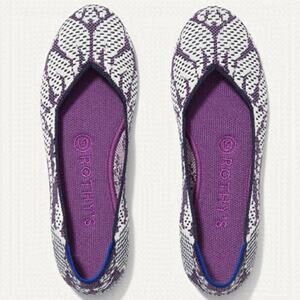 Rothy’s The Flat‎ Secret Garden Floral Wisteria Violet Women’s Size 7